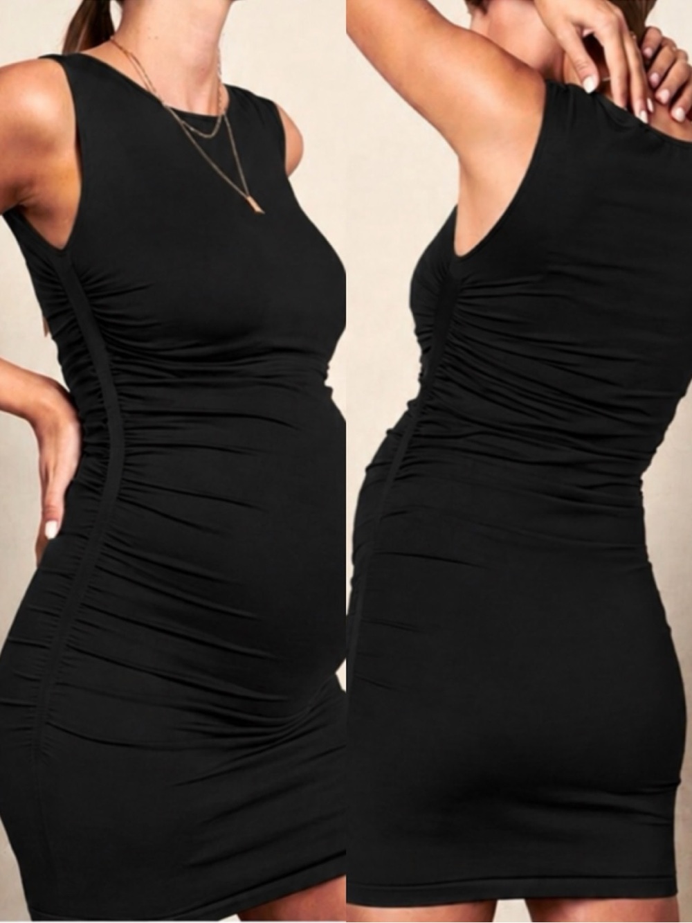 BLANQI NWT EVERYDAY Maternity Sleeveless Dress in Black‎ size S/M
